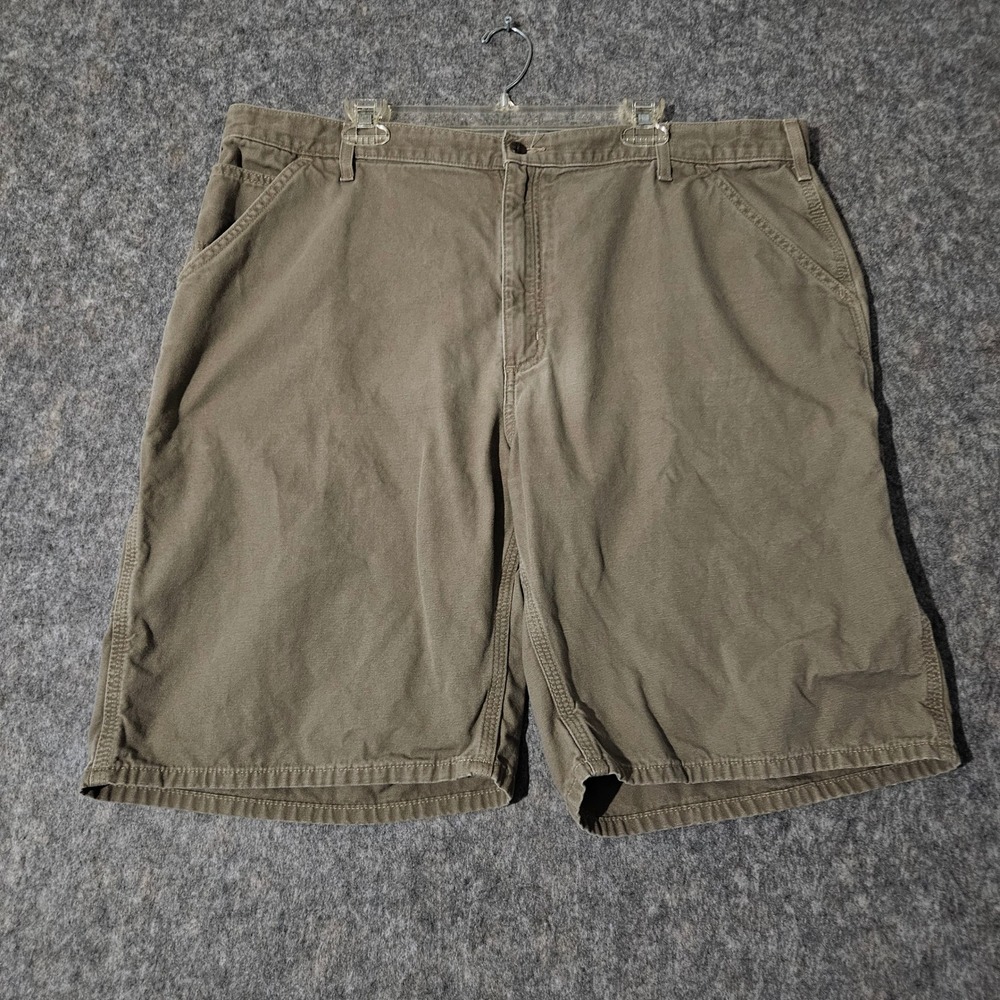 Carhartt Mens Carpenter Shorts Size 42 Work Utility Olive Green Cotton